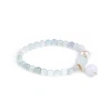 Original natural freshwater pearl surface jade lotus bracelet 14k gold-plated women's Valentine's Day gift jade jewelry Item Picture